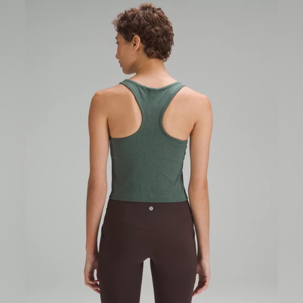 Lululemon Ebb to Street Cropped Racerback Tank Top, Light Support, B/C Cup - 6 - Picture 2 of 5